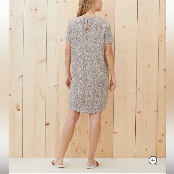 Jenni Kayne Leopard T Shirt Dress | XL Plus | Brown Mini Short Sleeve Crew Neck - Picture 3 of 11